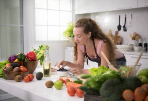 Alimentación saludable mujer