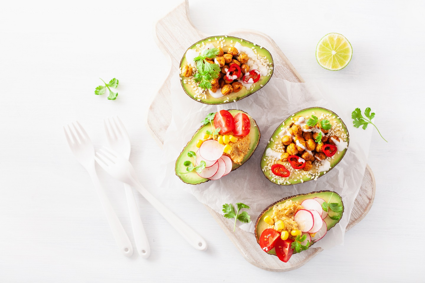 Barcos rellenos de humus y otras ideas para comer mas verduras