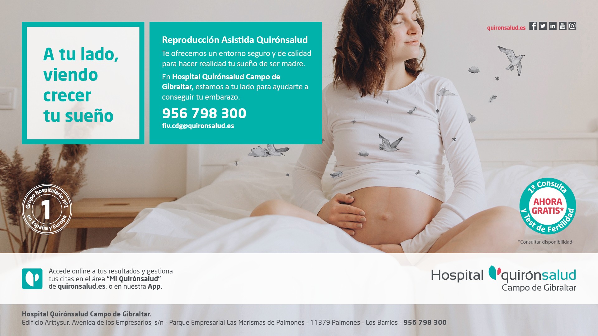 Tests de fertilidad Quirónsalud Campo de Gibraltar