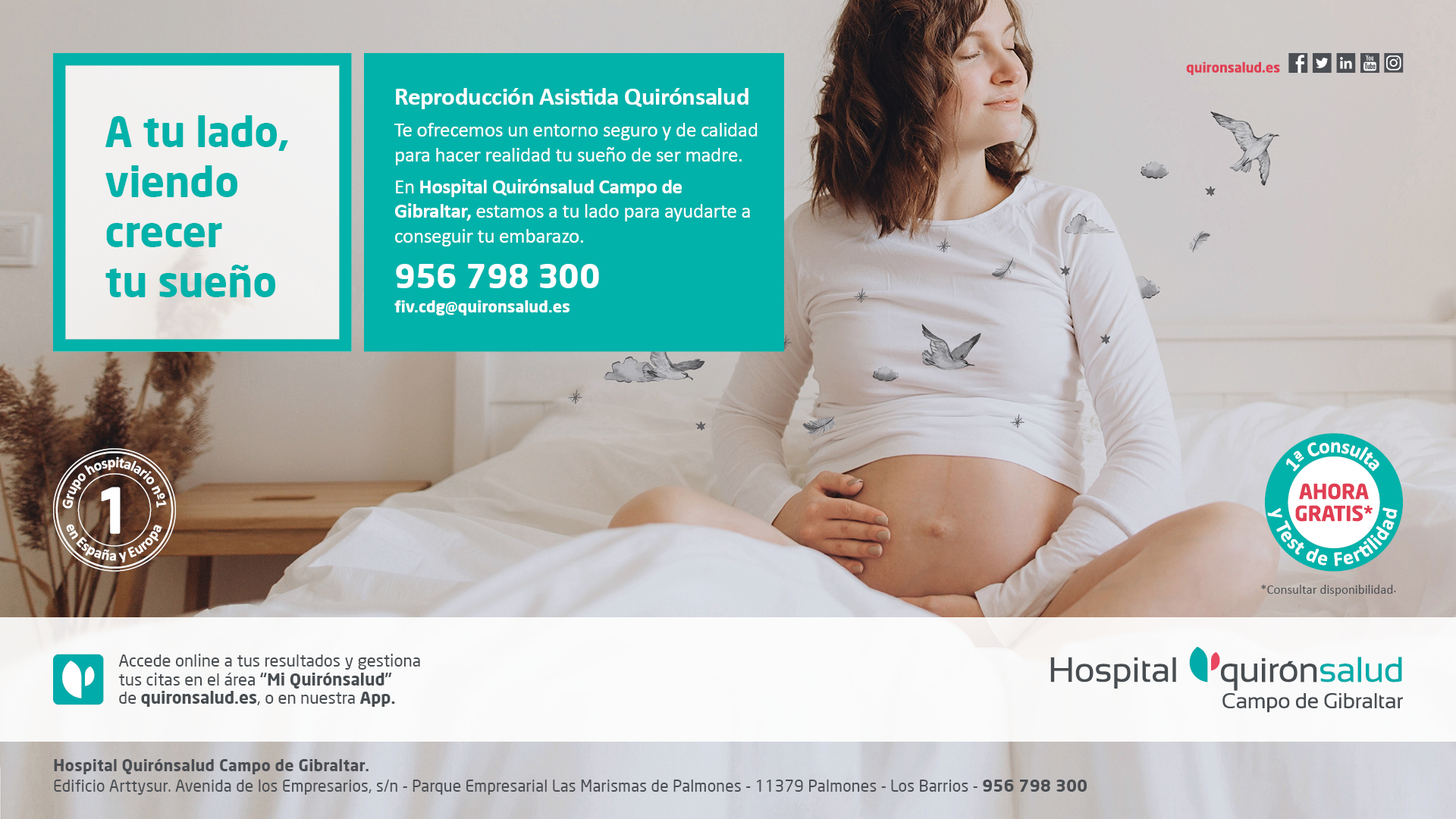 Tests de fertilidad Quirónsalud Campo de Gibraltar
