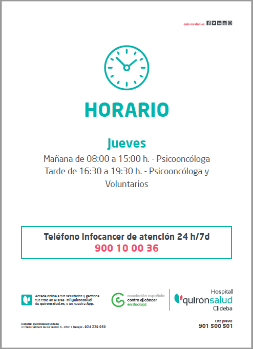 Horario AECC_Clideba Atención Psicologo