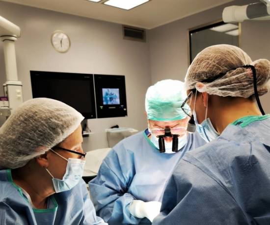 Momento de una intervención de miembro superior, dirigida por el doctor Manuel Zafra