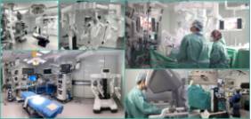 Imágenes de los dos robot Da Vinci con los que ya cuenta la FJD