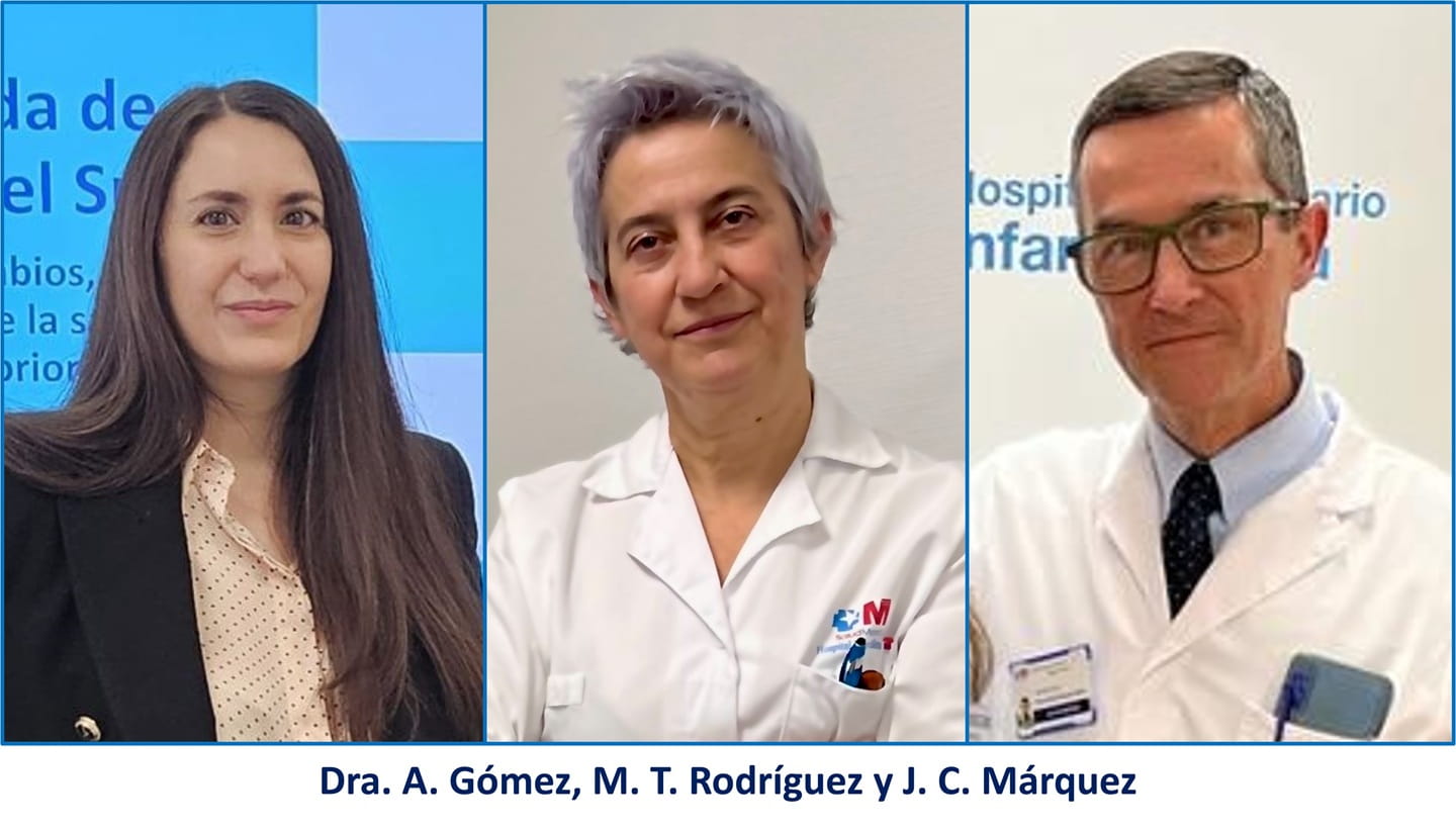 Dra. A. Gómez, M. T. Rodríguez y J. C. Márquez