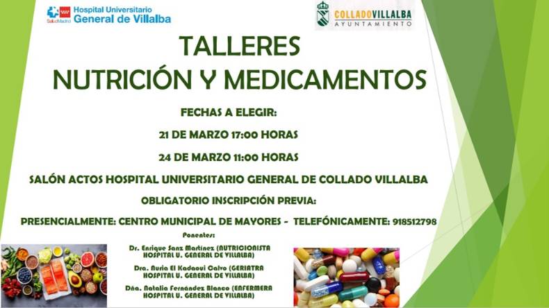 2023 05 09 Cartel del taller sobre Nutrición y Medicamentos organizado y celebrado por el HUGV