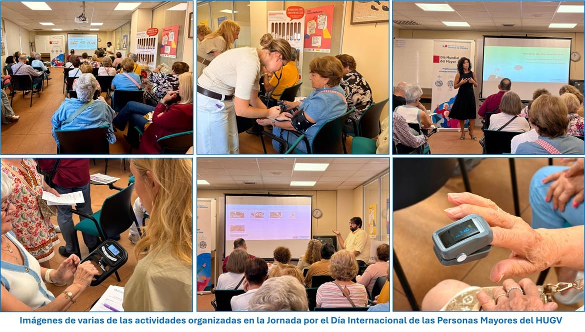 Imágenes de varias de las actividades organizadas en la Jornada por el Día Internacional de las Personas Mayores del HUGV