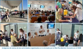 Imágenes de varias de las actividades organizadas en la Jornada por el Día Mundial del Corazón en el HUIE