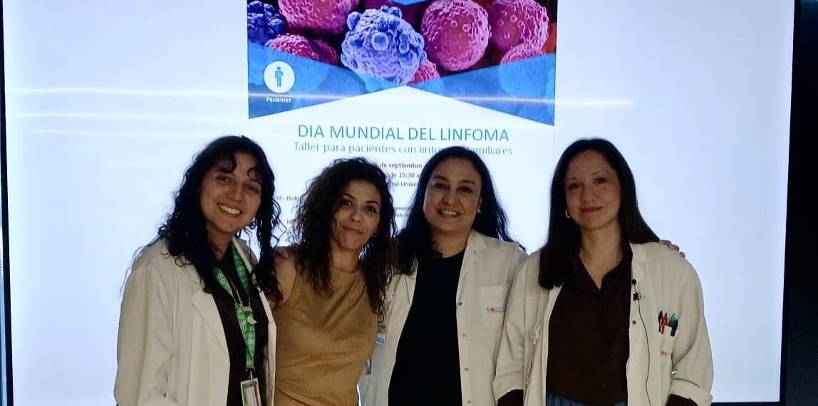 Profesionales organizadoras del taller de linfoma en el HURJC