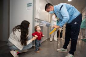 CE Sabadell en el Hospital Universitari General de Catalunya