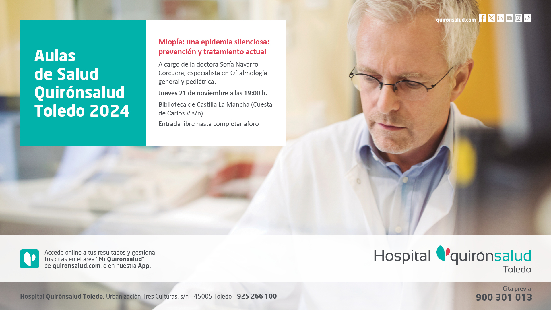 Aula Salud Quirónsalud Toledo Miopía epidemia silenciosa
