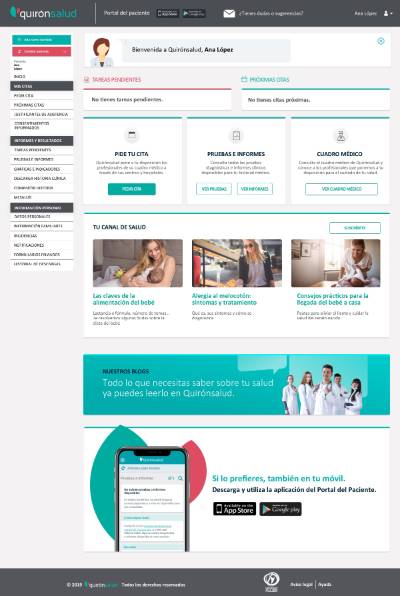 Home Desktop portal Mi Quirónsalud