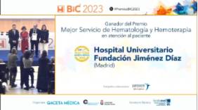 Premio BiC a la Fundación Jiménez Díaz como Hospital con el “Mejor Servicio en Hematología y Hemoterapia”