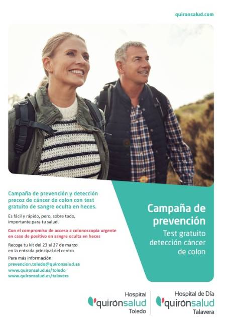 Cartel informativo campaña de prevención del cáncer de colon
