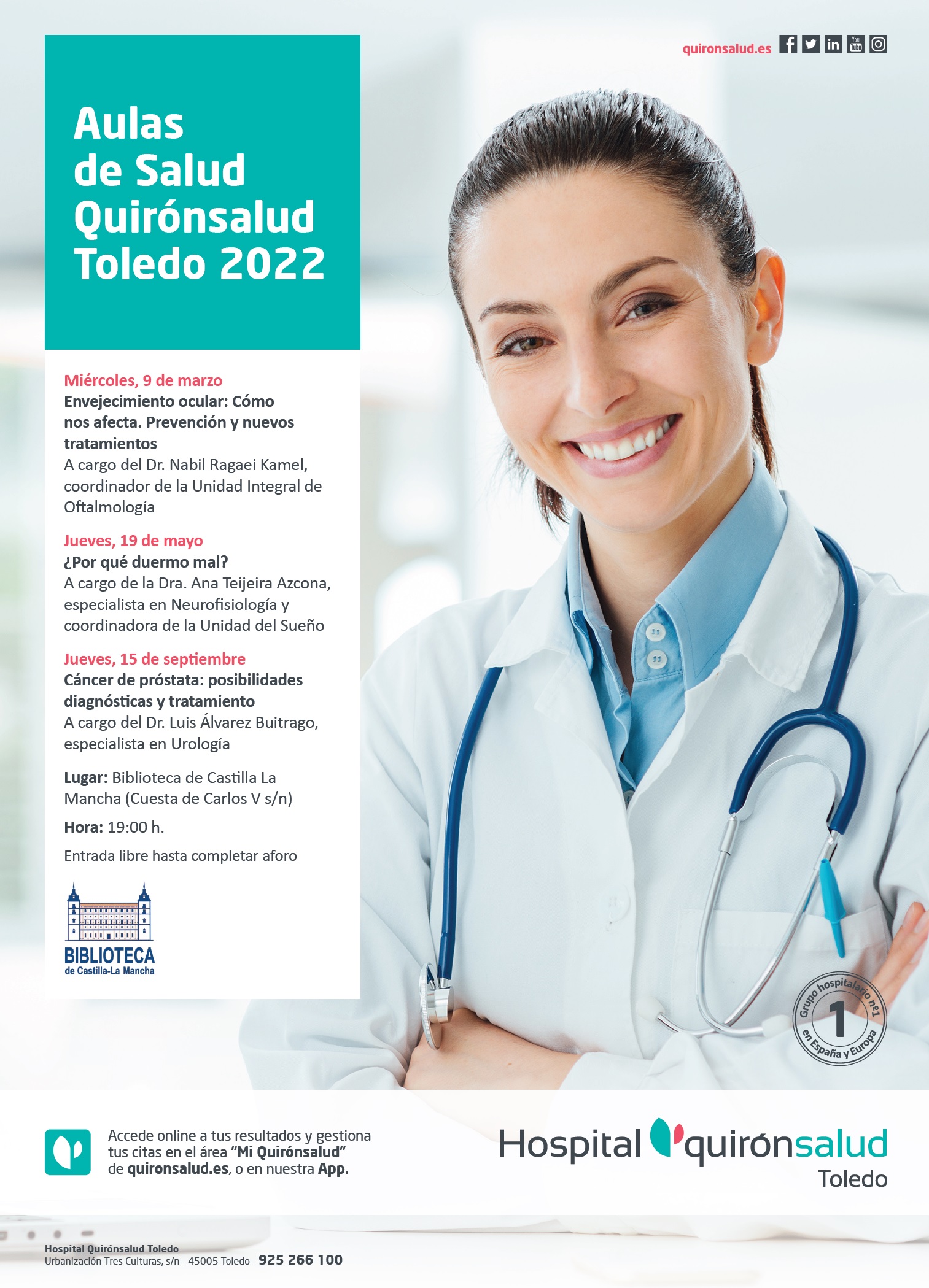 Aulas de Salud Quirónsalud Toledo 2022