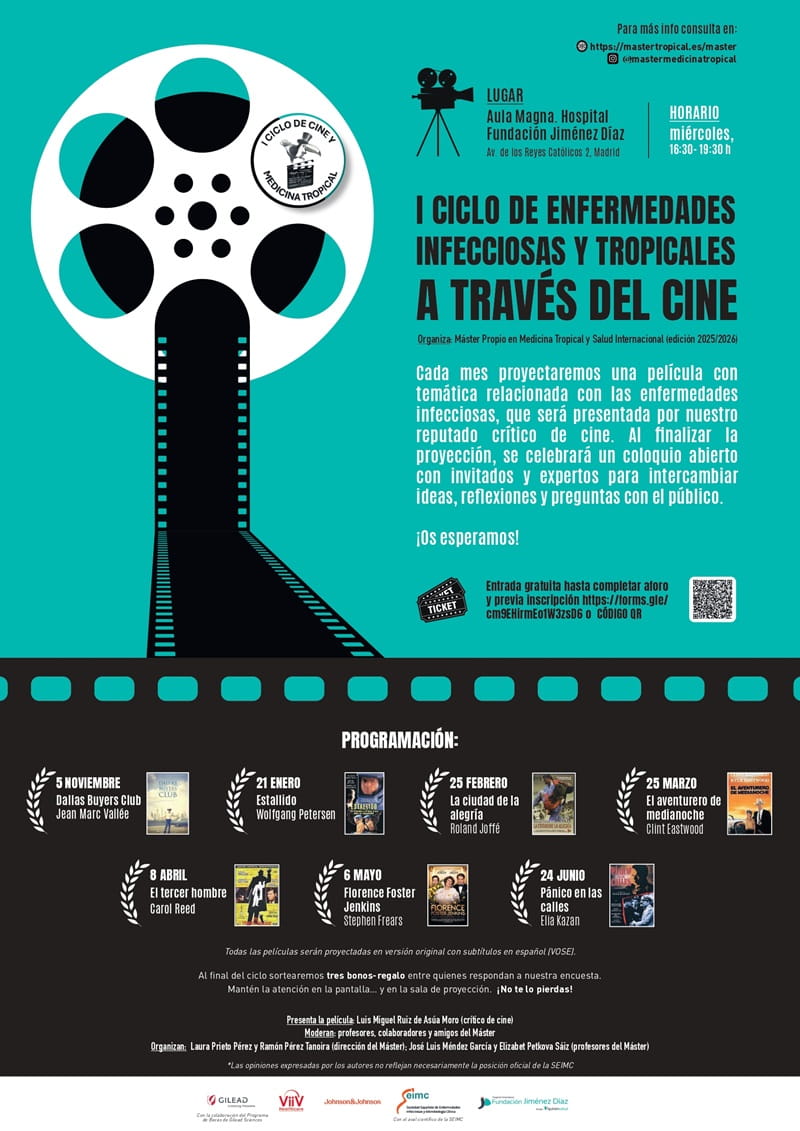 3ª Sesión I Ciclo de enfermedades infecciosas y tropicales a través del cine