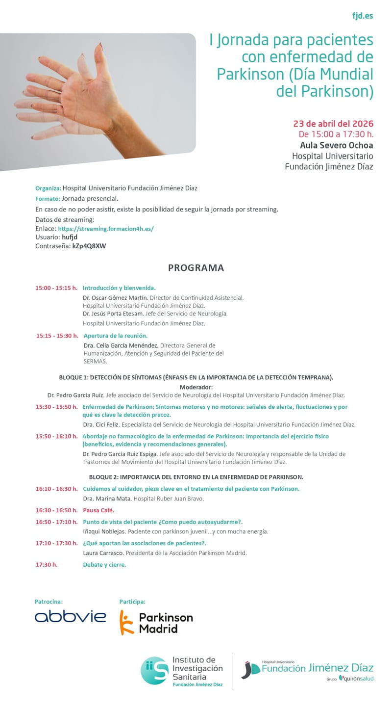 I Jornada para pacientes con enfermedad de Parkinson