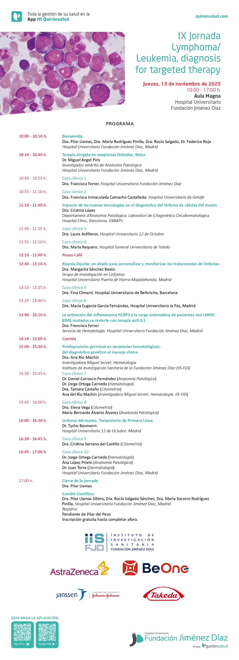 IX Jornada Lymphoma - Leukemia diagnosis for targeted therapy 2025