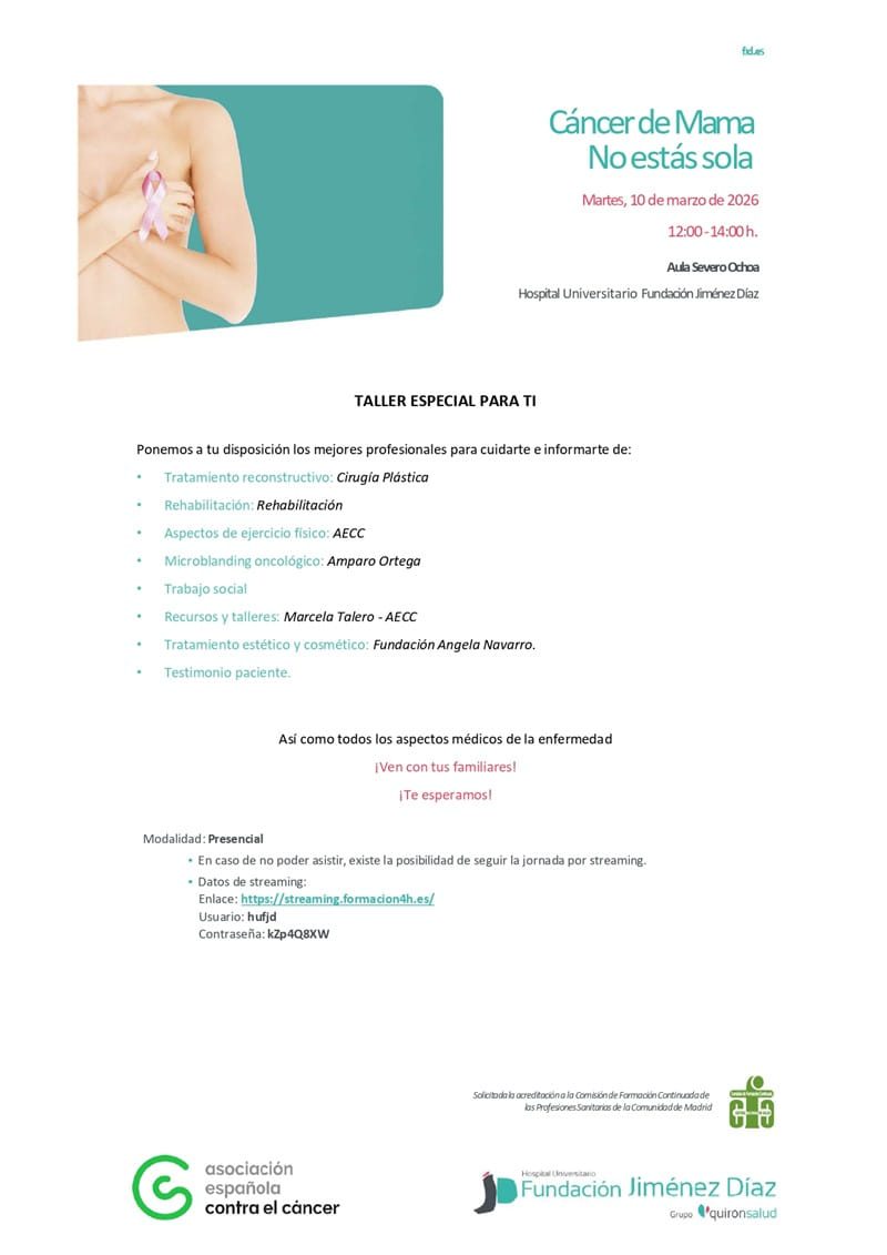 Jornada sobre cáncer de mama no estás sola