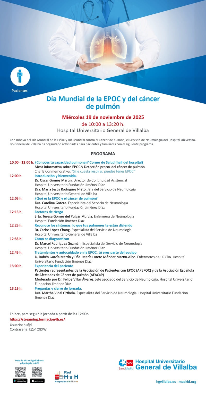 Jornada Día Mundial de la EPOC y el Cáncer de Pulmón 