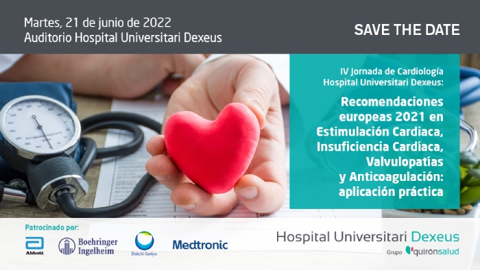 Save the Date CArdiologia DEXEUS BCN