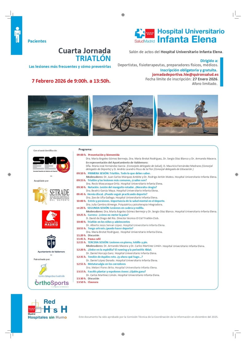 Programa IV Jornada Triatlon. Las lesiones más frecuentes y cómo prevenirlas.