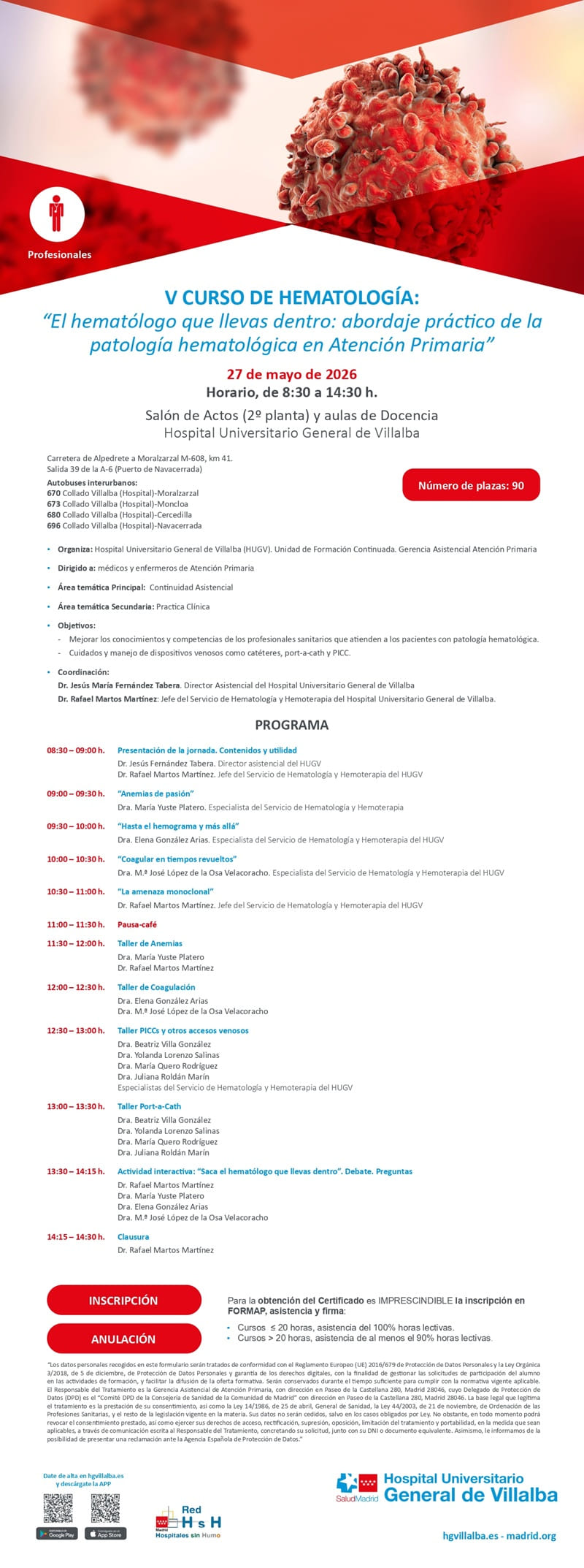 V Curso de Hematología