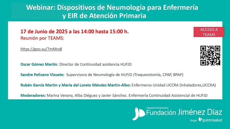 Webinar: Dispositivos de Neumología para Enfermería y EIR de Atención Primaria