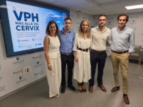 Jornada VPH. Izq.-dcha. Dres Pozuelo, Bautista, Martín Orlando, Vilches y Orozco