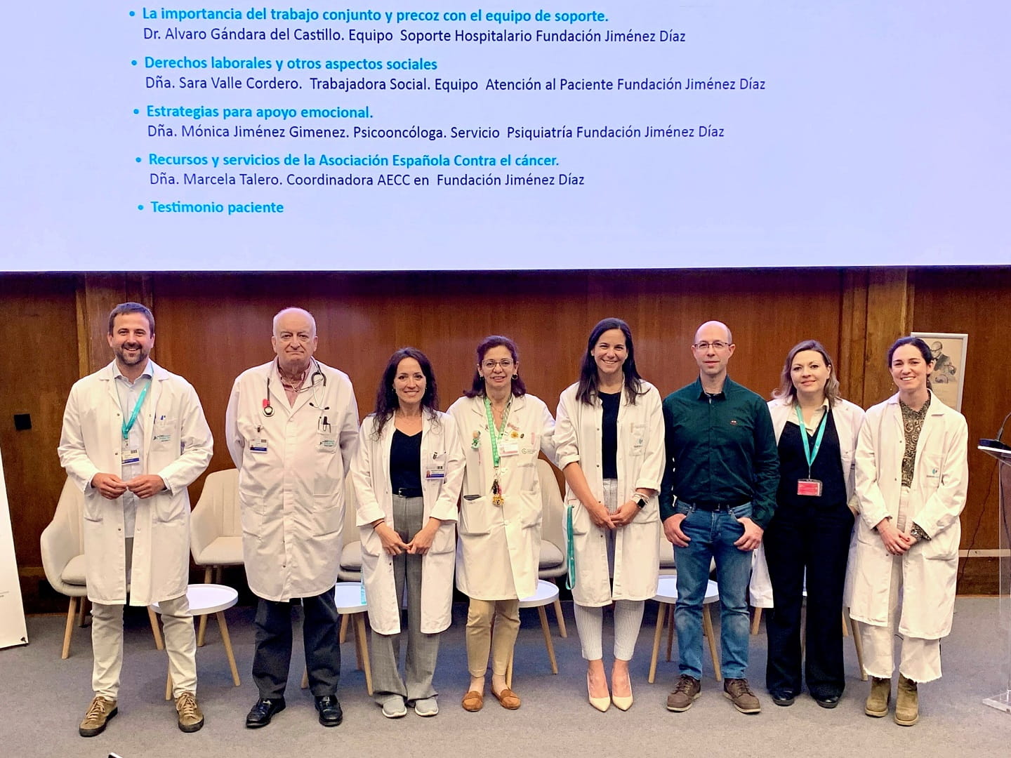 Organizadores y ponentes de la jornada