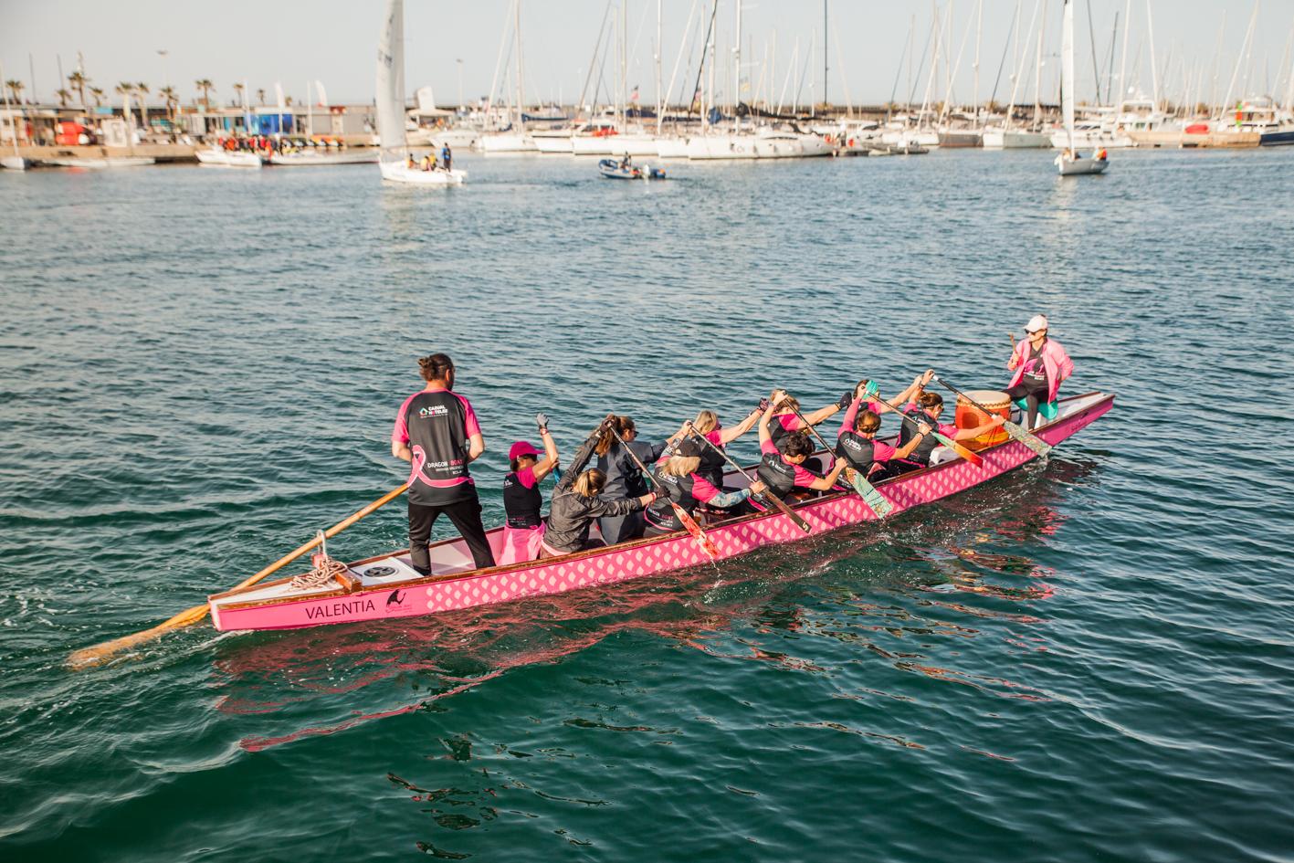 Equipo Club Dragon Boat Marina Valencia BCS-ACS, anfitrión del Campeonato. Imagen de Miriam Cuenca