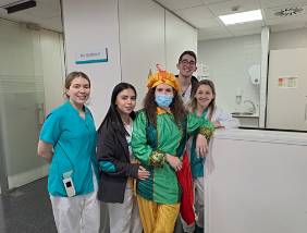 Paje Real en la unidad de Pediatría