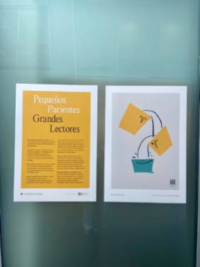 Exposición en el hall del Hospital Universitario General de Villalba