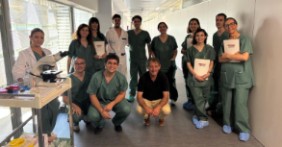 Organizadores, profesores y participantes en el curso