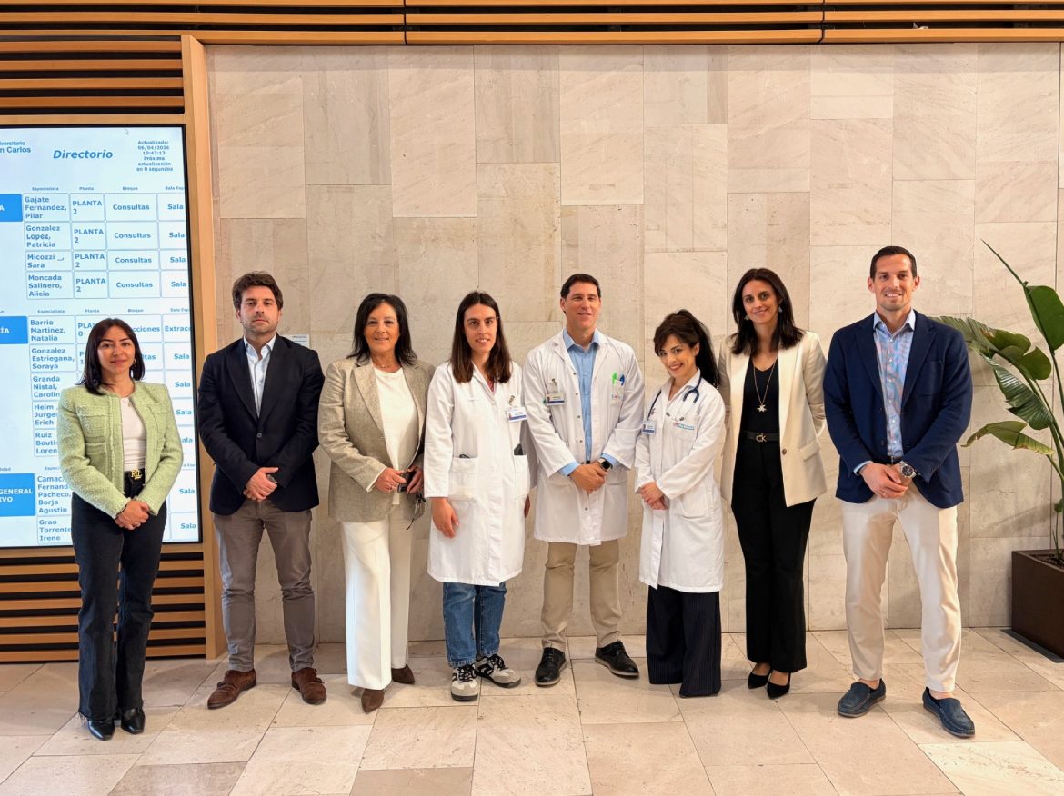 Representantes del Hospital Universitario Rey Juan Carlos, la UAX y Forus responsables de la puesta en marcha del programa de prehabilitación oncológica