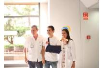 Jorge Lorenzo pasa una revisión médica en idcsalud Hospital General de Catalunya tras la intervención de clavícula