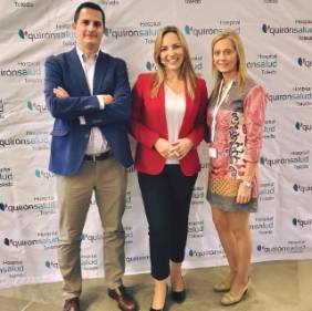 Lucía mi pediatra junto al Gerente y Coordinadora del Servicio de Pediatría de Quirónsalud Toledo