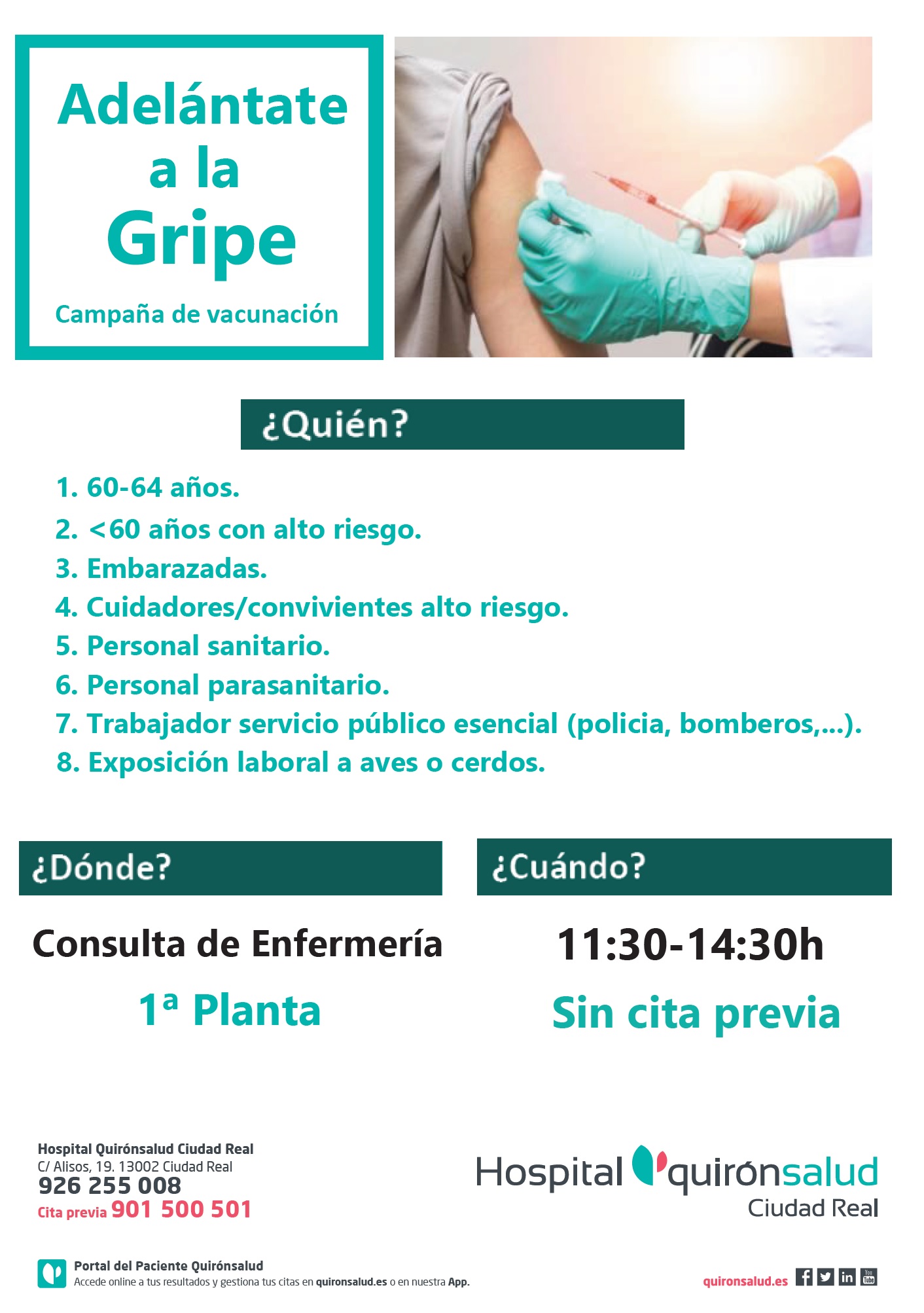 adelantate a la gripe