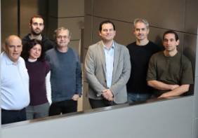 De izda. a dcha, los doctores J. Sánchez-González, I. Jorge, C. Caballero-Henares, A. de Molina-Iracheta, B. Ibáñez, G. J. Lopez-Martín y C. Galán-Arriola