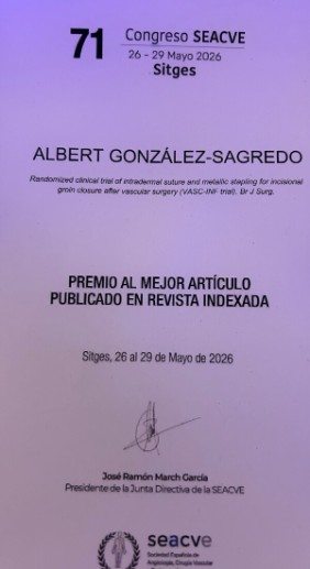 Primer premio al mejor artículo publicado en revista indexada en 2025
