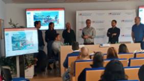 Ponentes de la IV Jornada Triatlón en un momento de su desarrollo