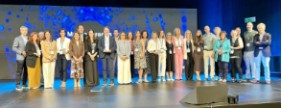 Foto de grupo de los representantes de la FJD asistentes al acto de entrega de los Premios Top 20