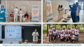 Imágenes de varias de las actividades organizadas en la Jornada por el Día Mundial del Corazón en el HURJC