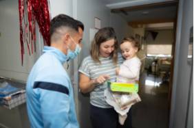 CE Sabadell en el Hospital Universitari General de Catalunya