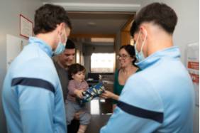 CE Sabadell en el Hospital Universitari General de Catalunya