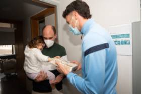 CE Sabadell en el Hospital Universitari General de Catalunya