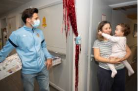 CE Sabadell en el Hospital Universitari General de Catalunya