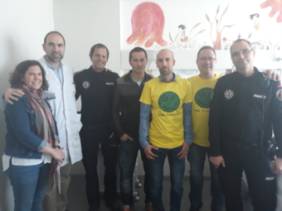 2018 02 07 Grupo de la Policía Municipal de Móstoles y la asociación Dam...