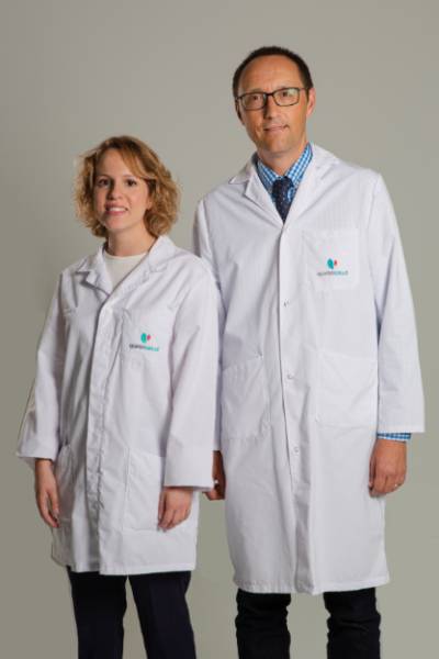 Los doctores Ángel Abad y Clara Navarro del equipo de la Unidad de Diabetes
