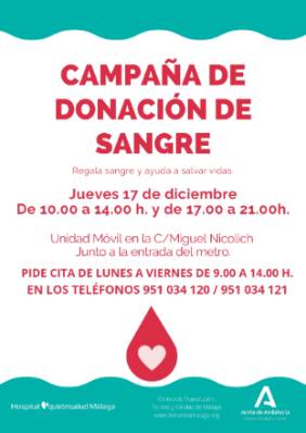 Cartel A4 Campaña de Donación de Sangre