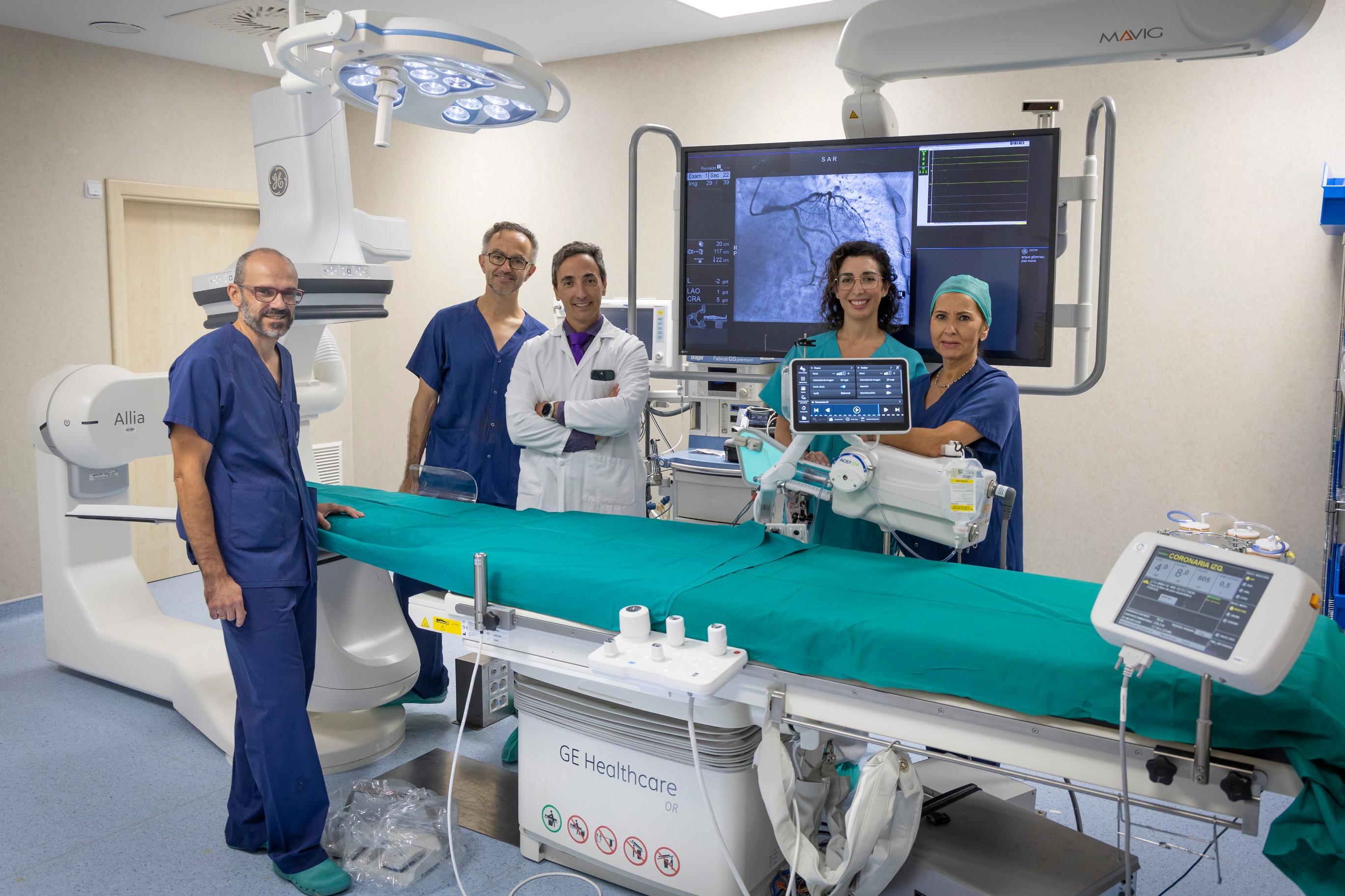 equipo cardiología sala hemodinámica 2a